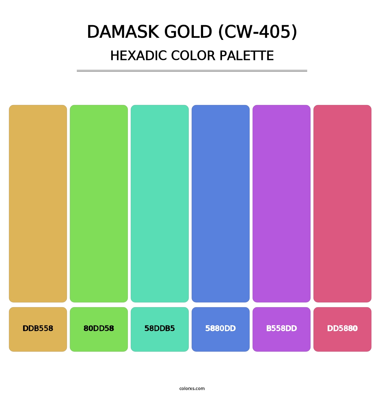 Damask Gold (CW-405) - Hexadic Color Palette