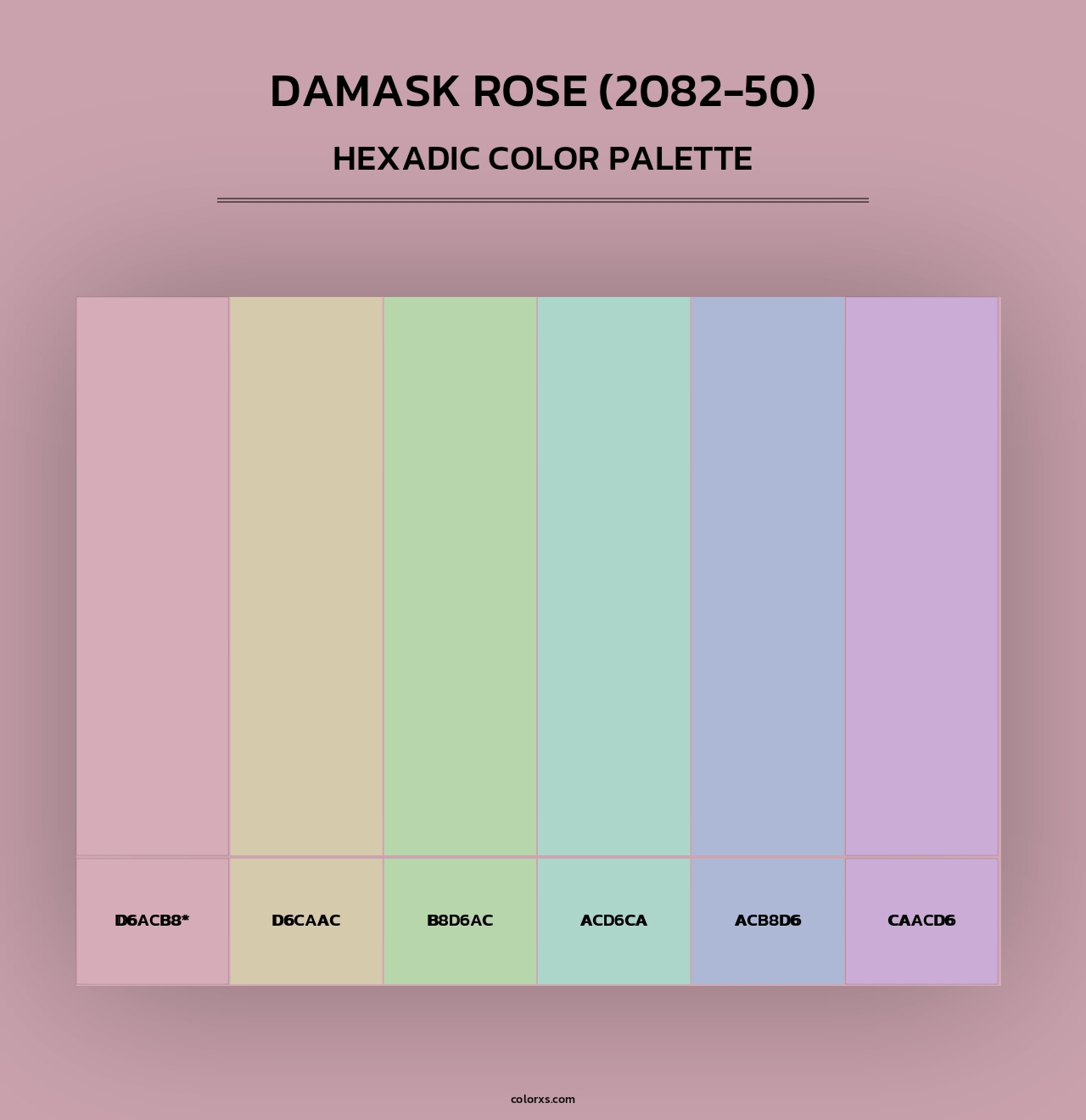 Damask Rose (2082-50) - Hexadic Color Palette