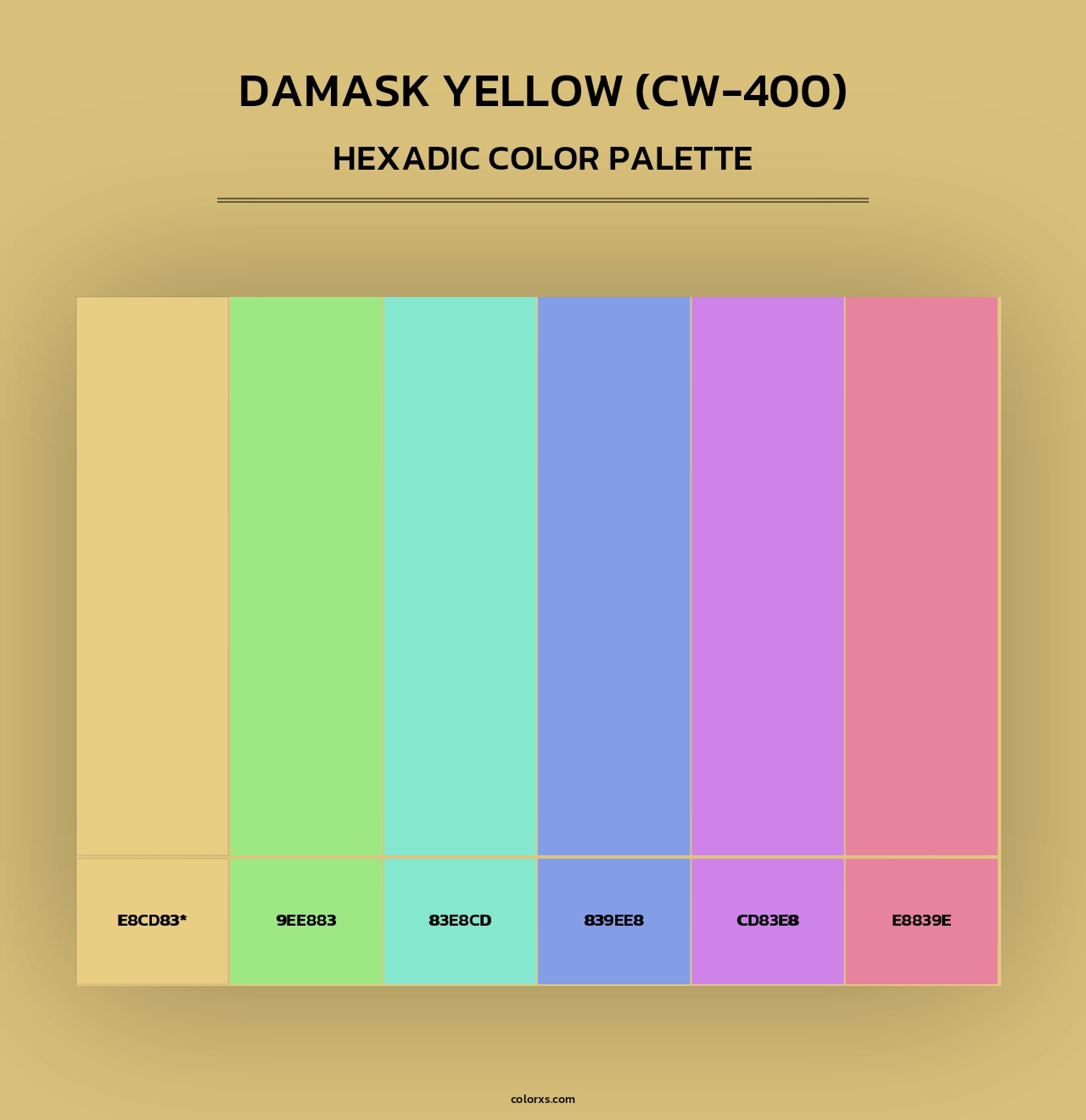 Damask Yellow (CW-400) - Hexadic Color Palette