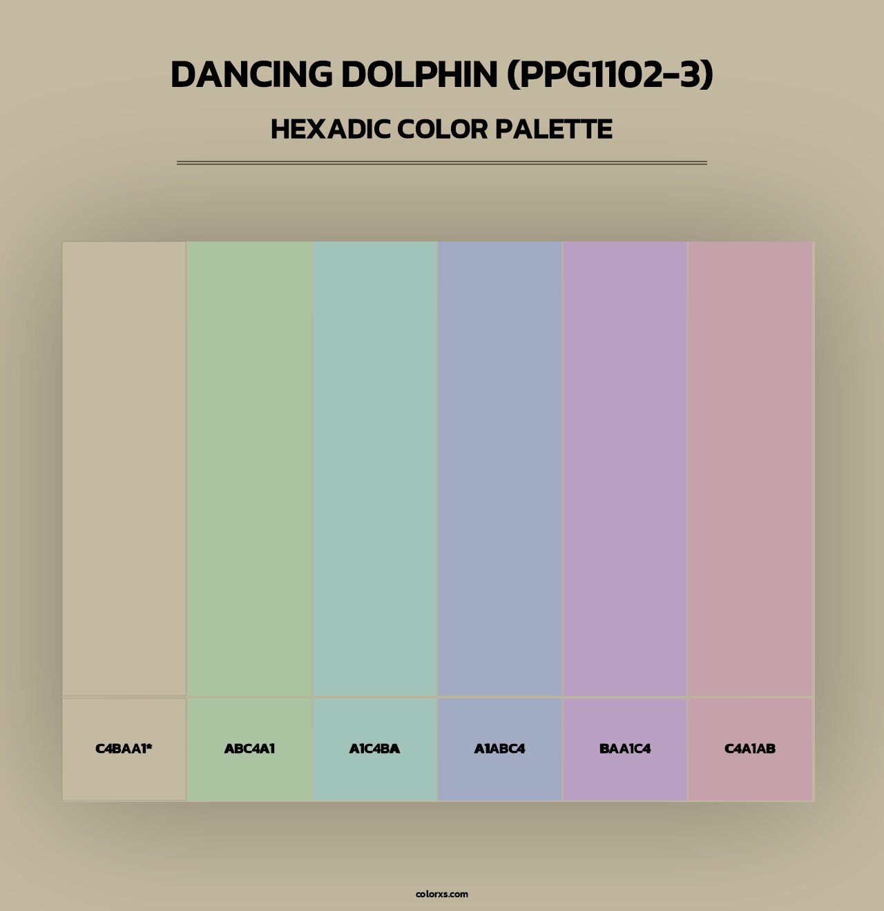 Dancing Dolphin (PPG1102-3) - Hexadic Color Palette