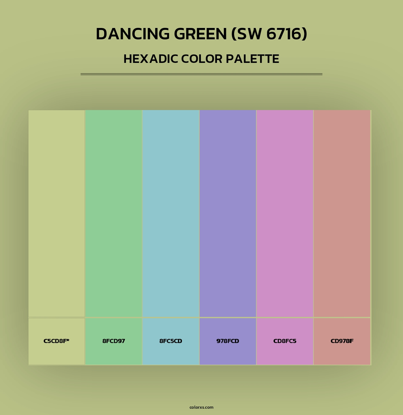 Dancing Green (SW 6716) - Hexadic Color Palette