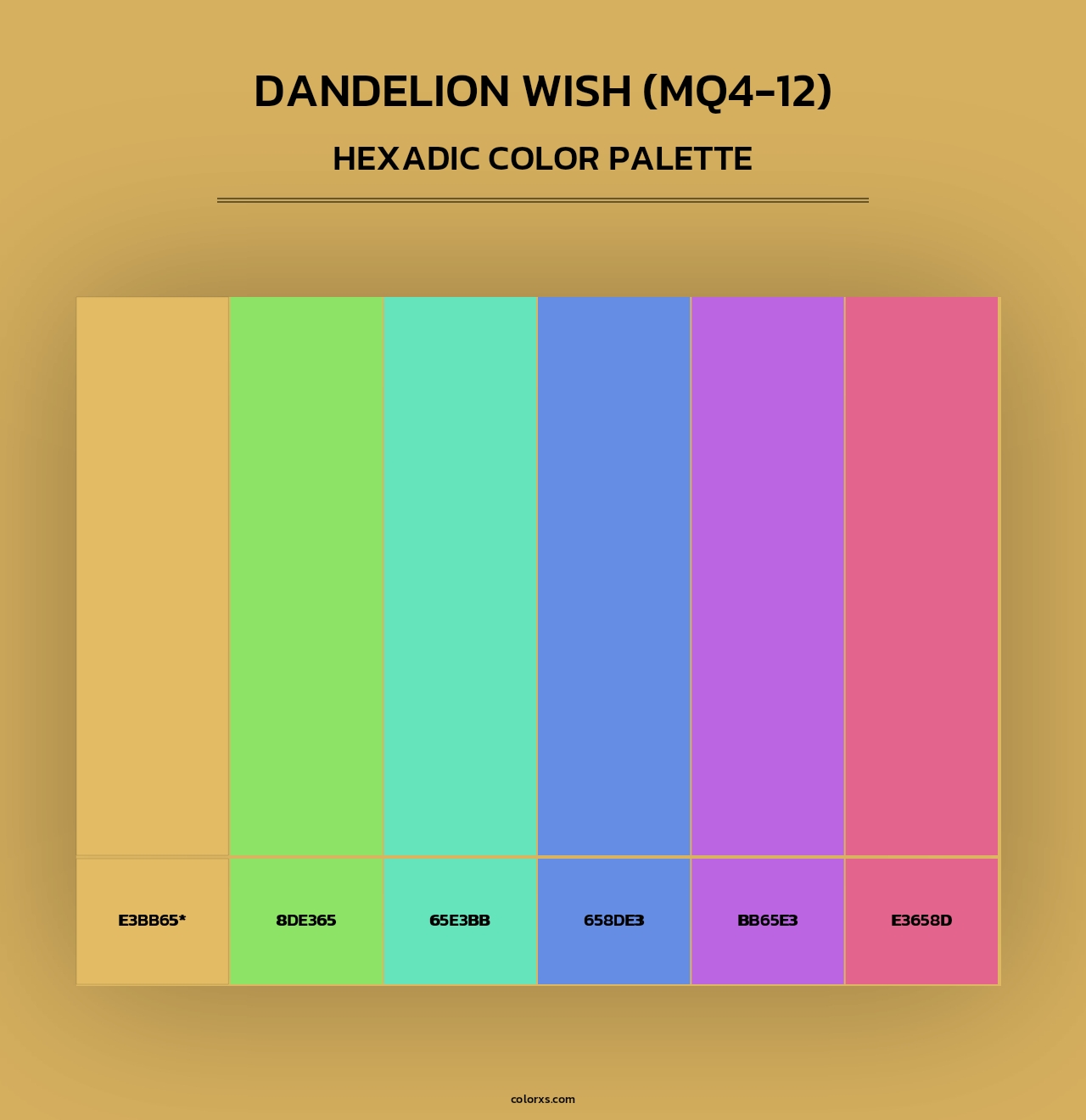 Dandelion Wish (MQ4-12) - Hexadic Color Palette