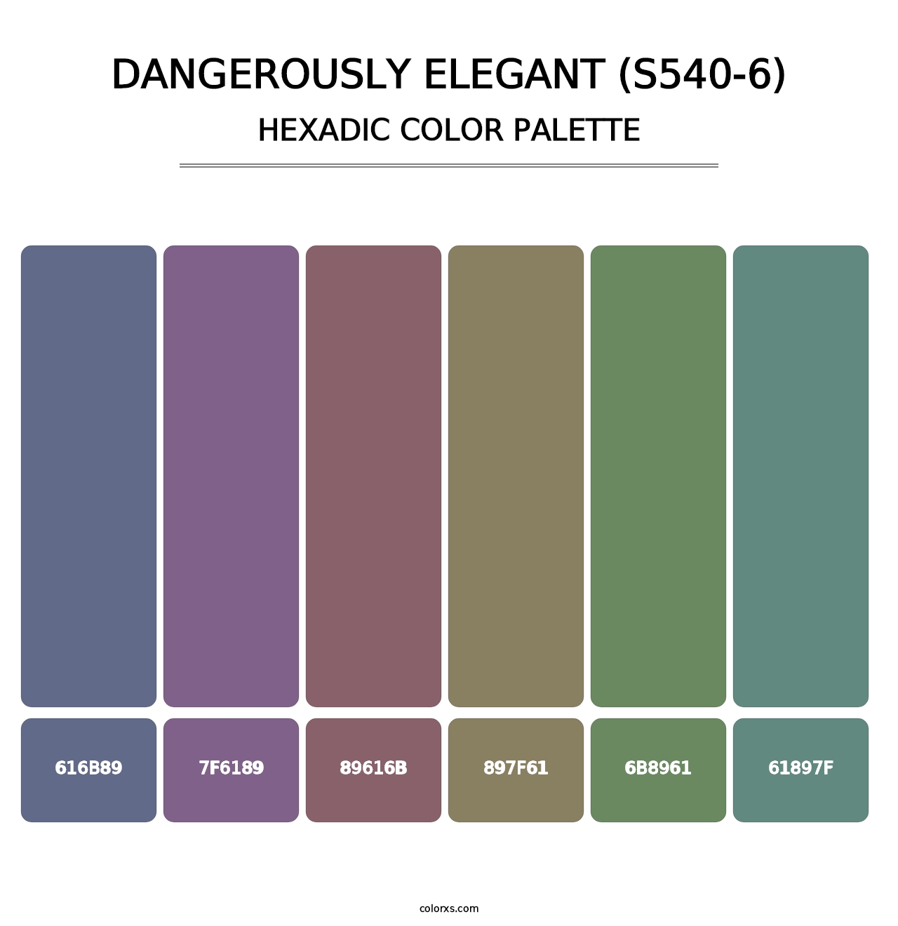 Dangerously Elegant (S540-6) - Hexadic Color Palette