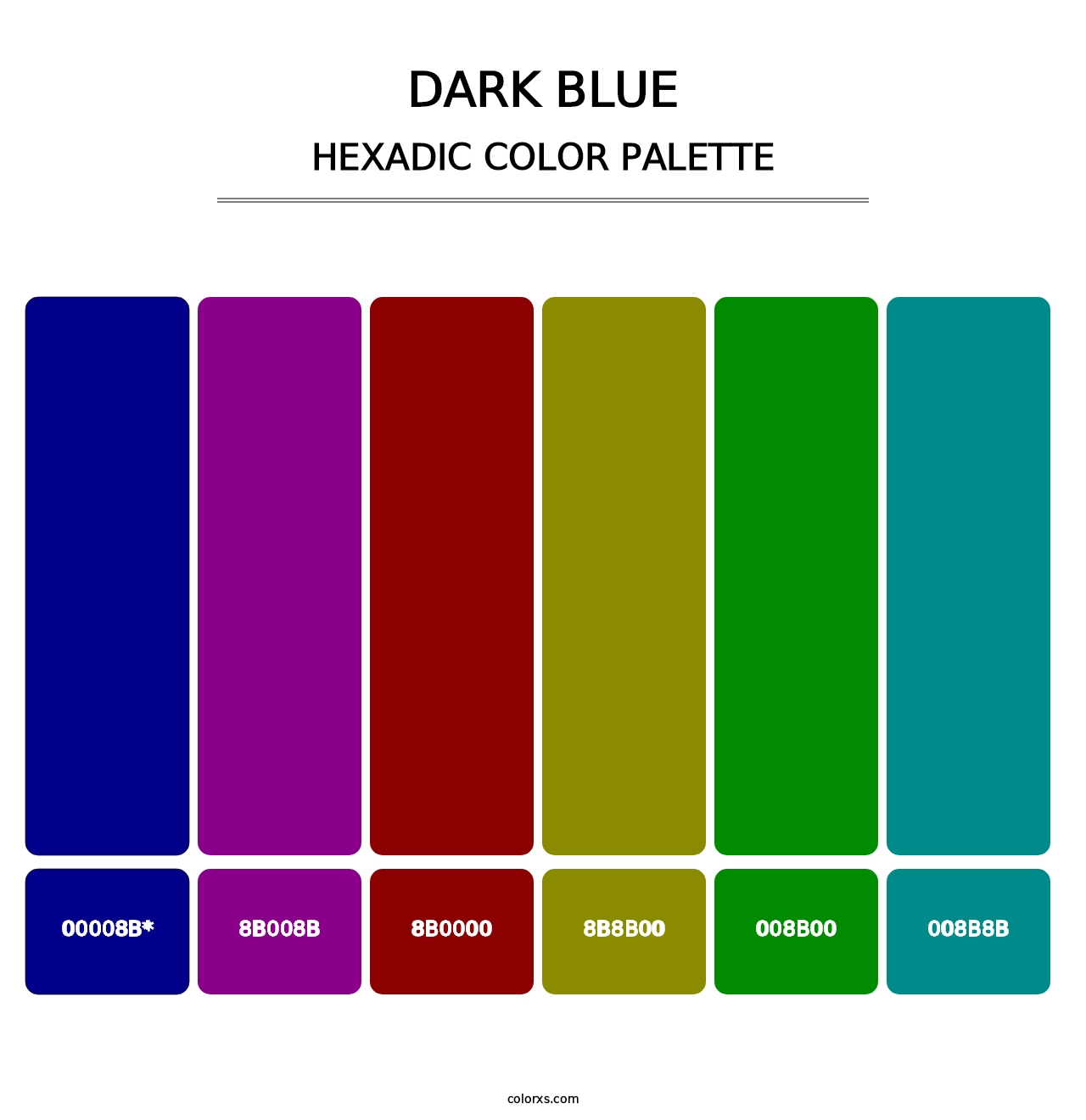 Dark Blue - Hexadic Color Palette