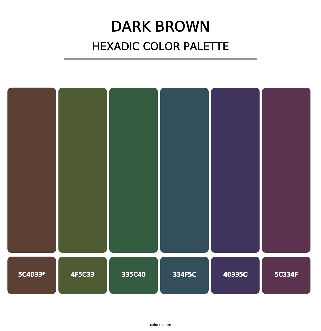 Dark Brown - Hexadic Color Palette
