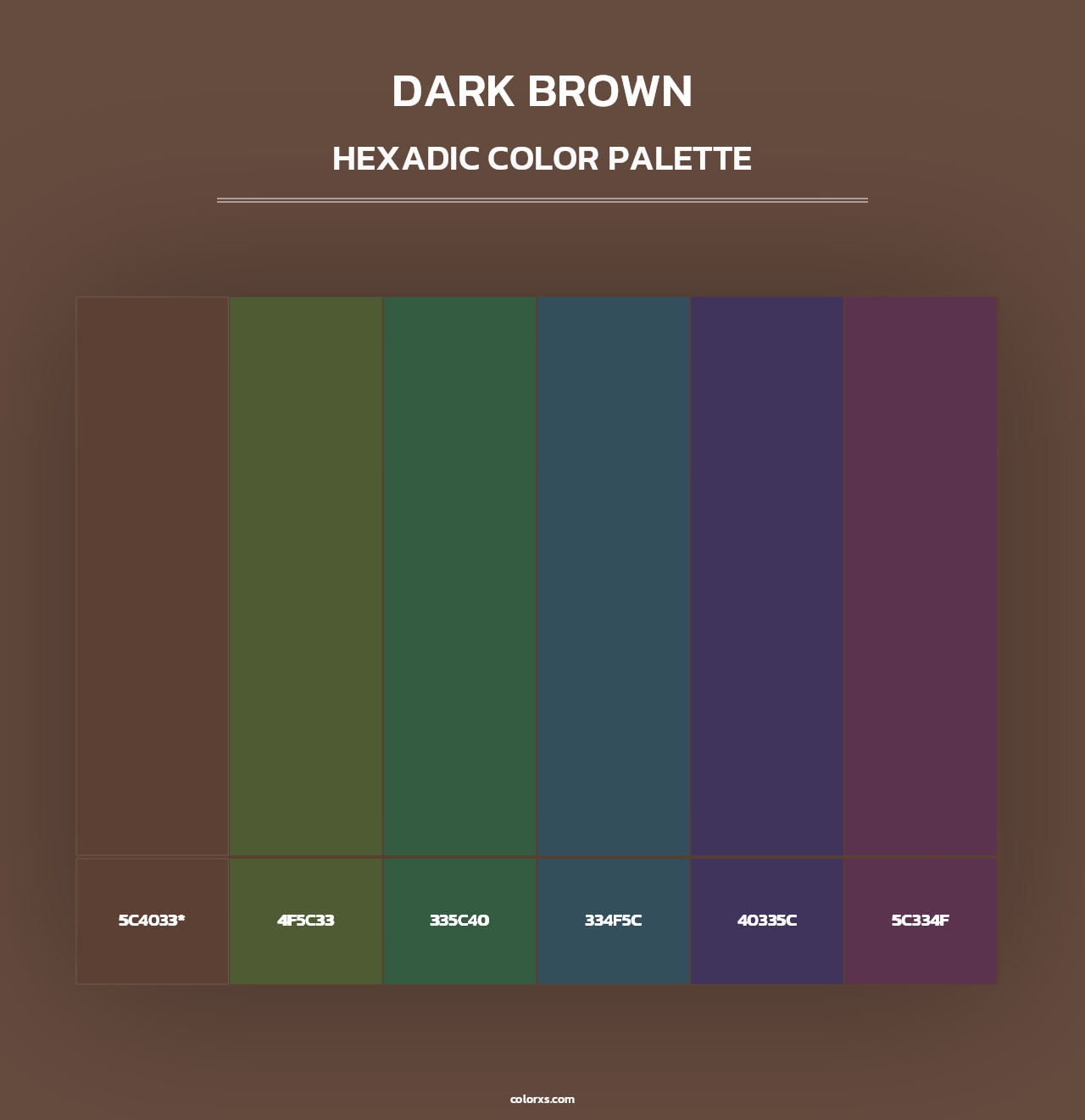 Dark Brown - Hexadic Color Palette
