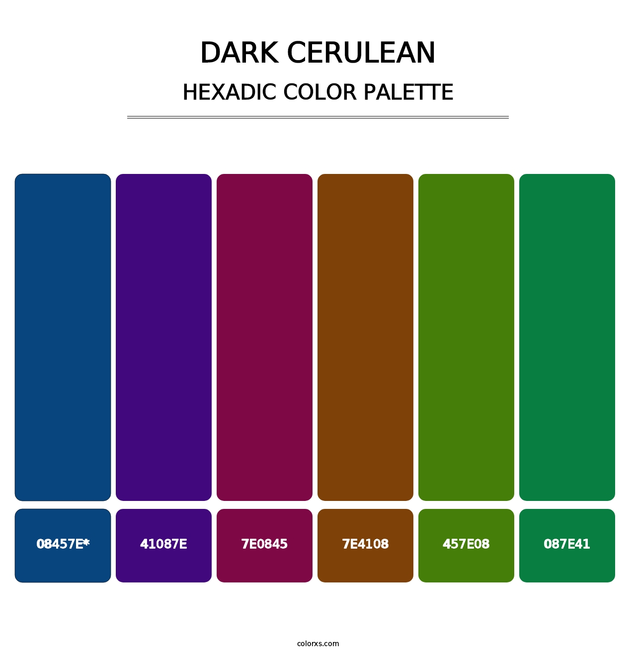 Dark Cerulean - Hexadic Color Palette
