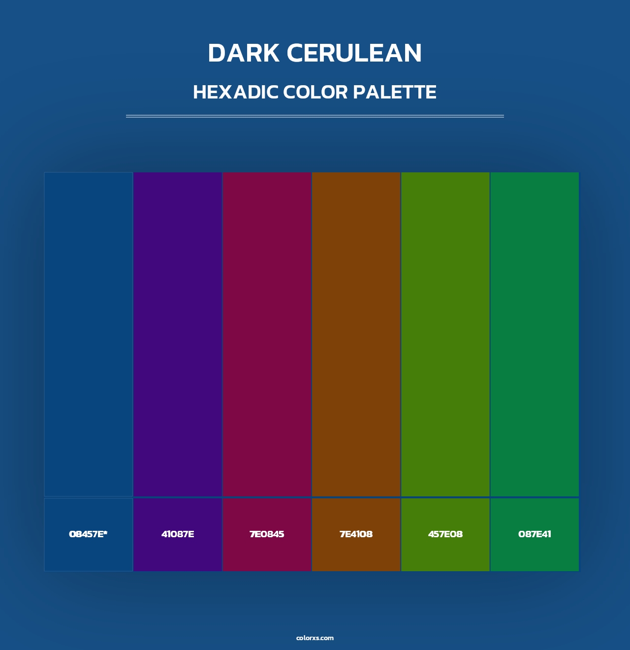 Dark Cerulean - Hexadic Color Palette