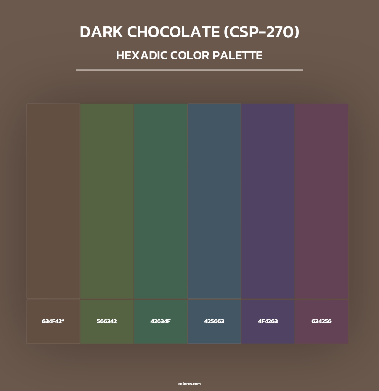 Dark Chocolate (CSP-270) - Hexadic Color Palette