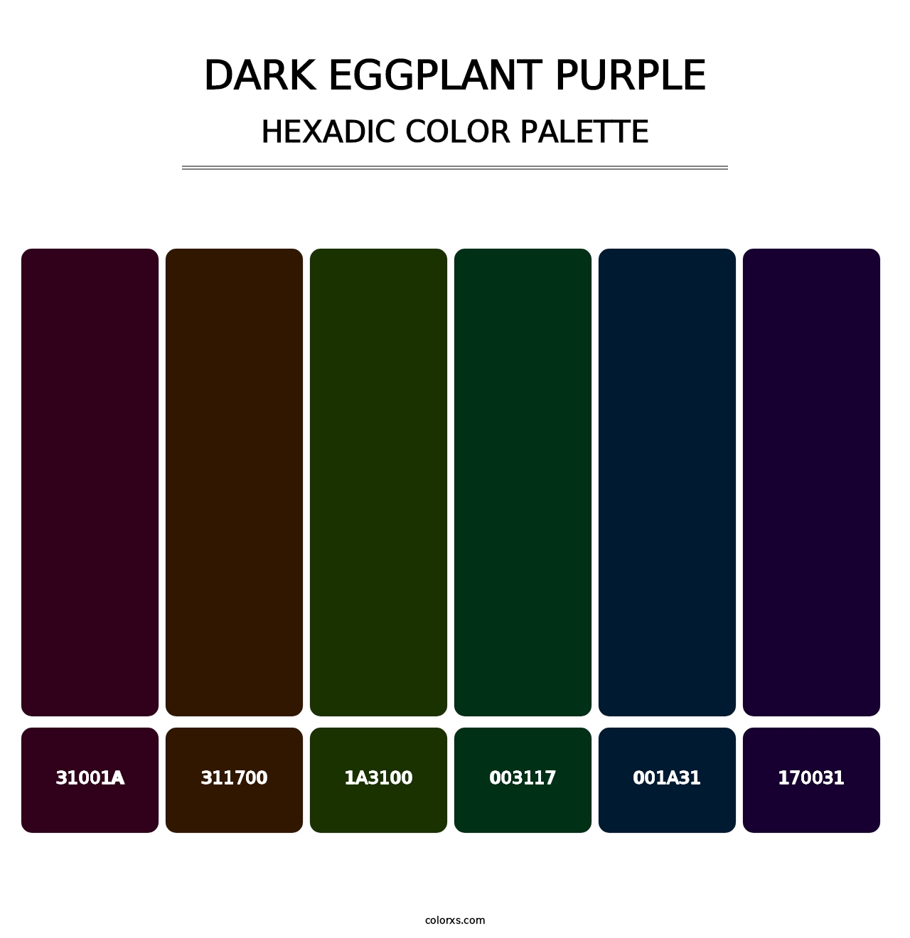 Dark Eggplant Purple - Hexadic Color Palette