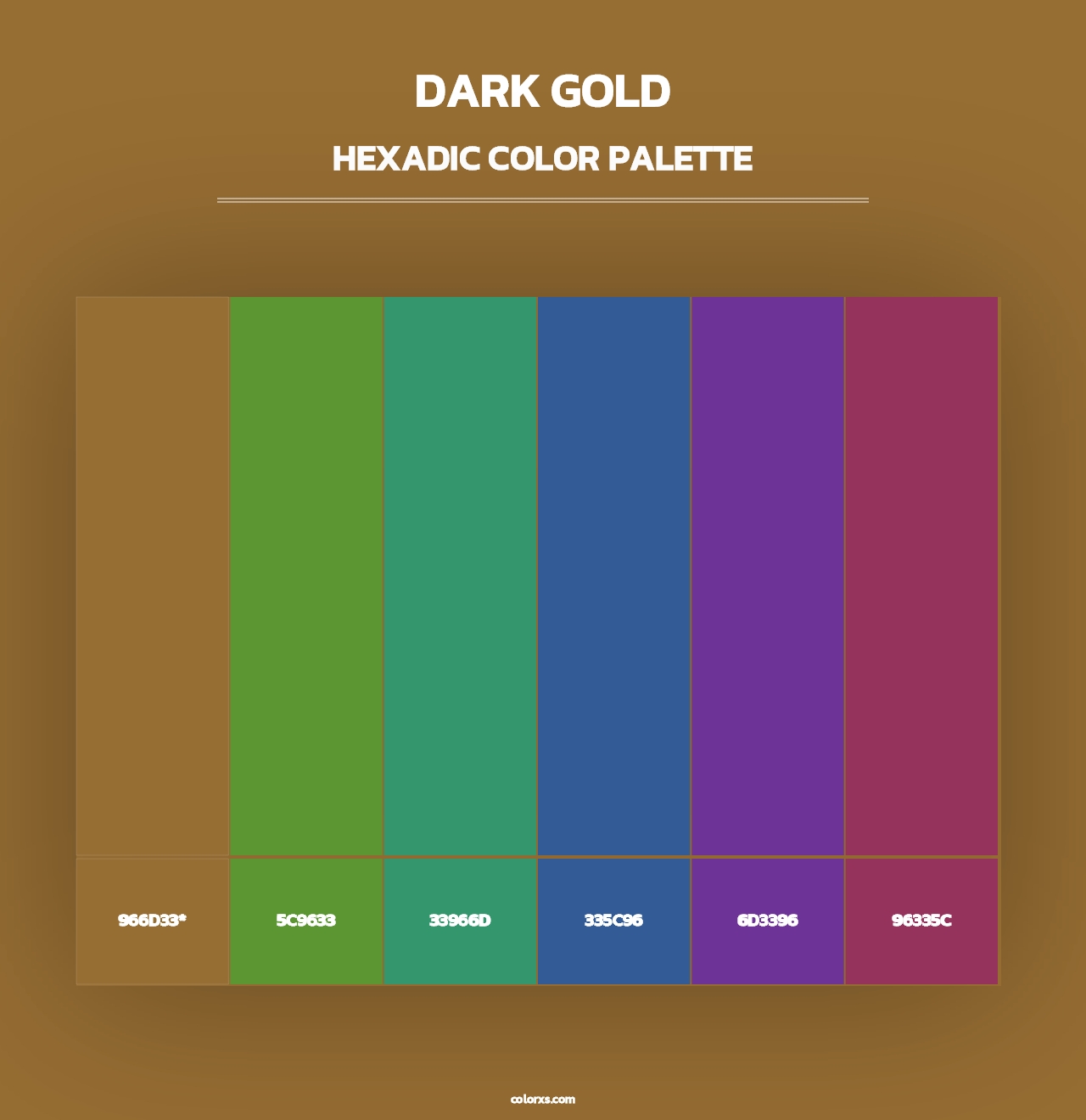 Dark Gold - Hexadic Color Palette