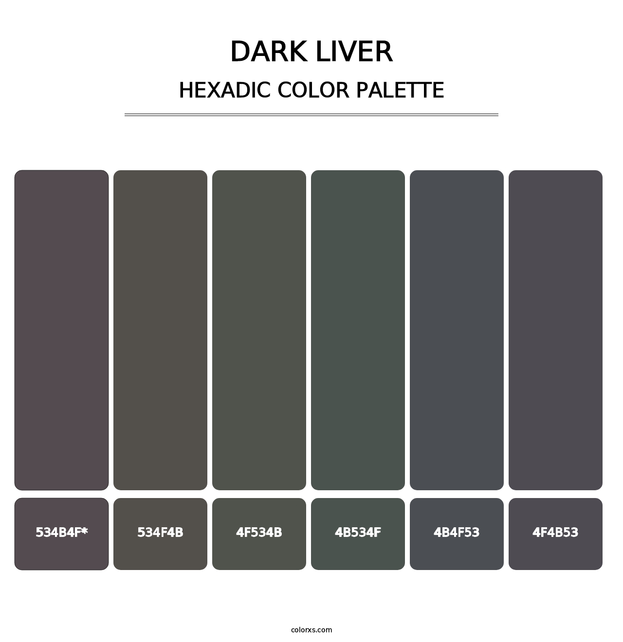 Dark Liver - Hexadic Color Palette