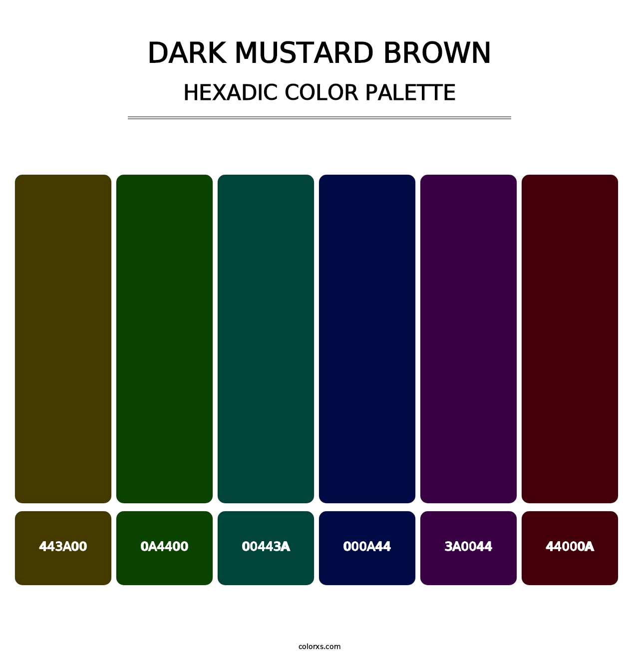 Dark Mustard Brown - Hexadic Color Palette