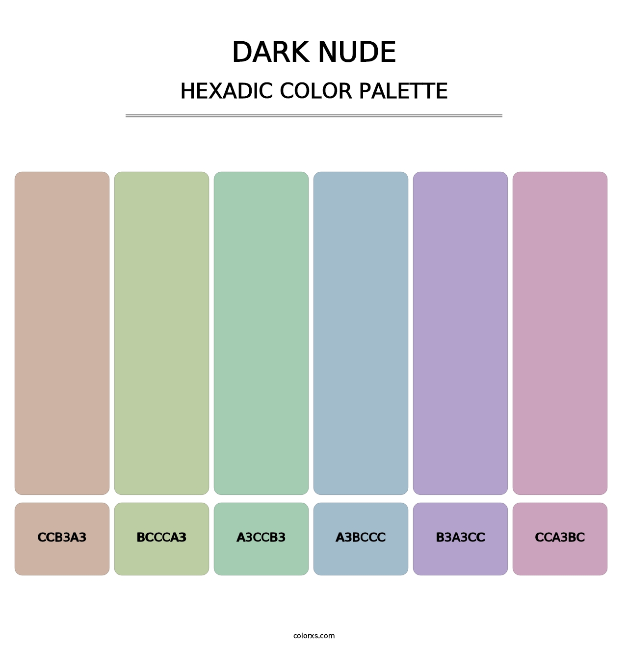 Dark Nude - Hexadic Color Palette