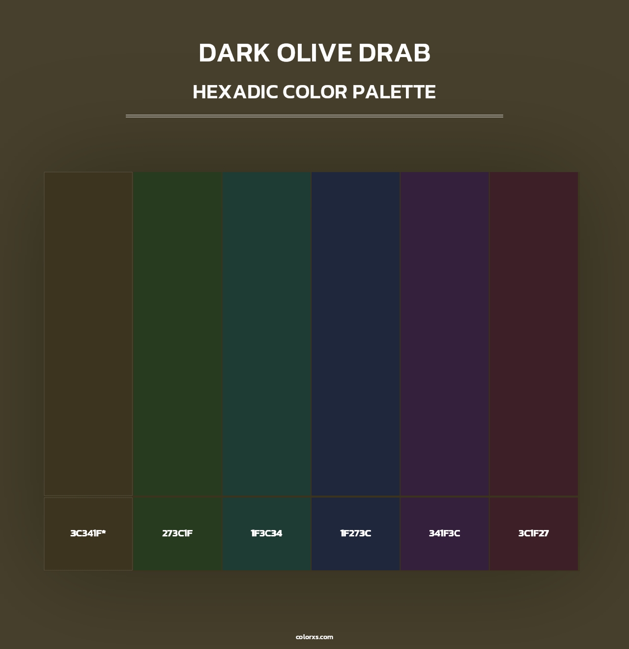 Dark Olive Drab - Hexadic Color Palette