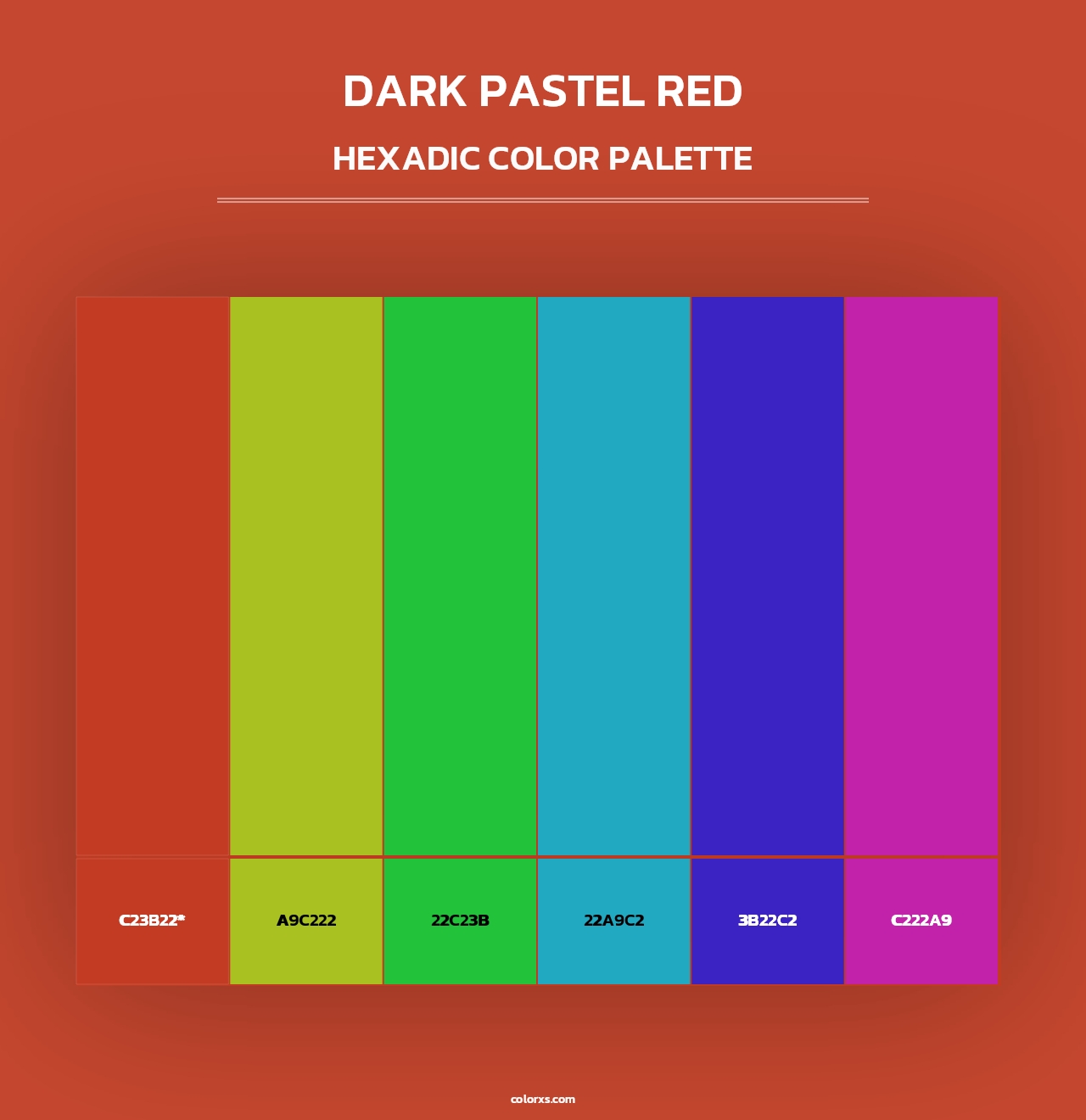 Dark Pastel Red - Hexadic Color Palette