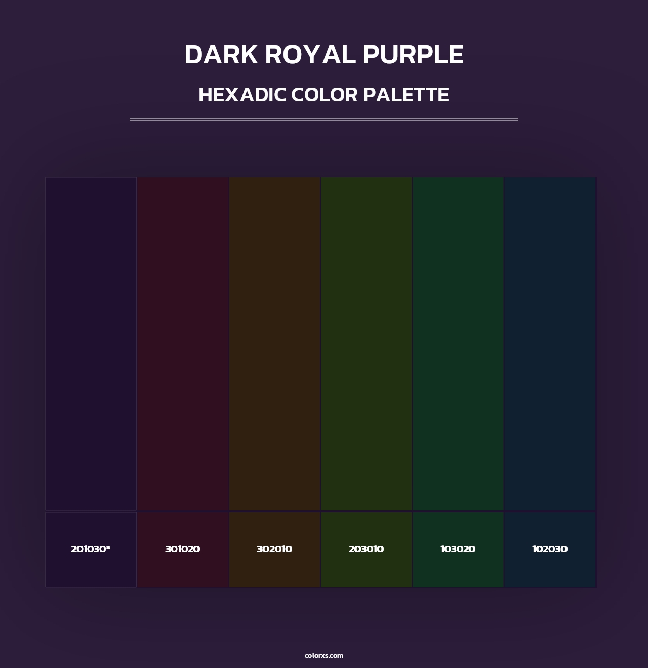 Dark Royal purple - Hexadic Color Palette