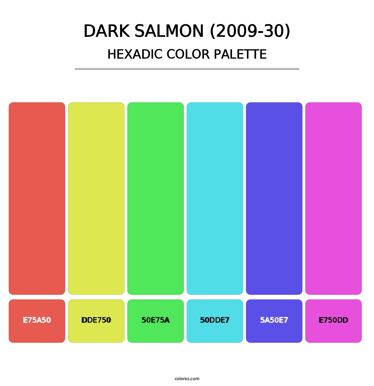 Dark Salmon (2009-30) - Hexadic Color Palette