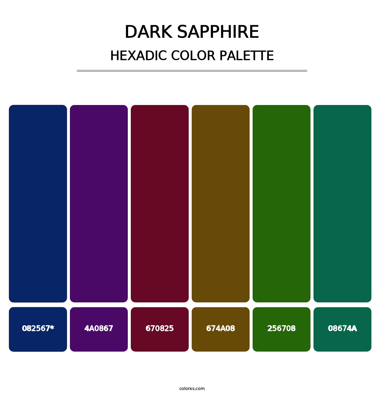 Dark Sapphire - Hexadic Color Palette