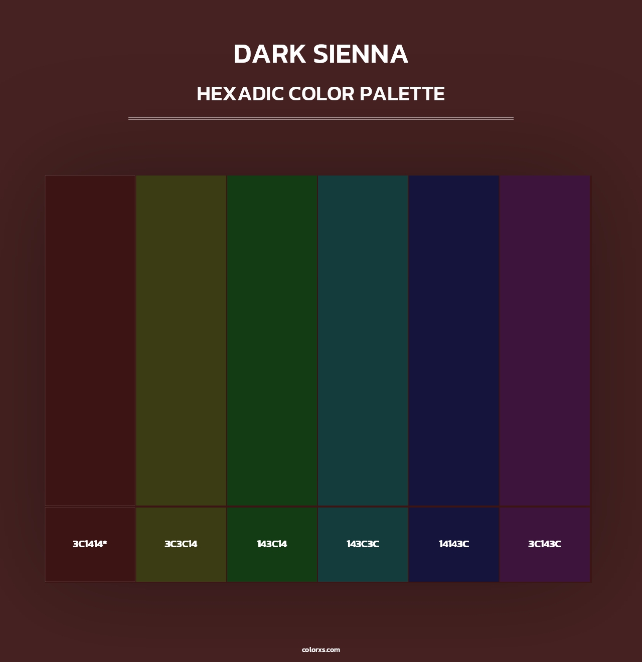 Dark Sienna - Hexadic Color Palette