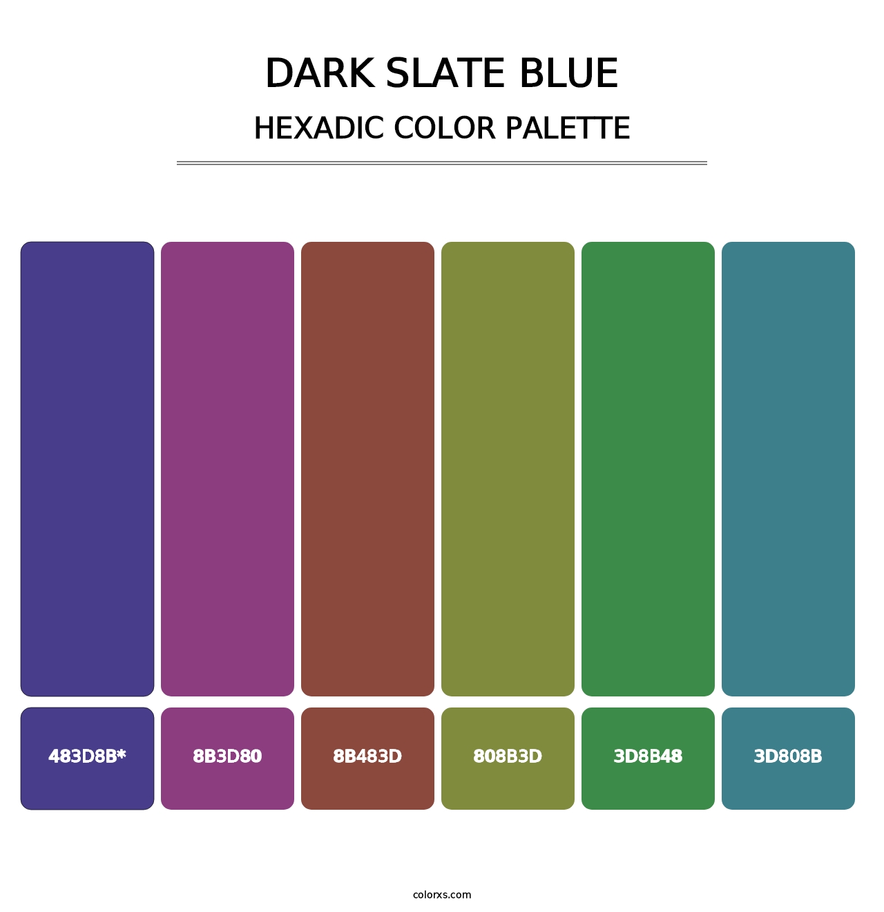 Dark Slate Blue - Hexadic Color Palette