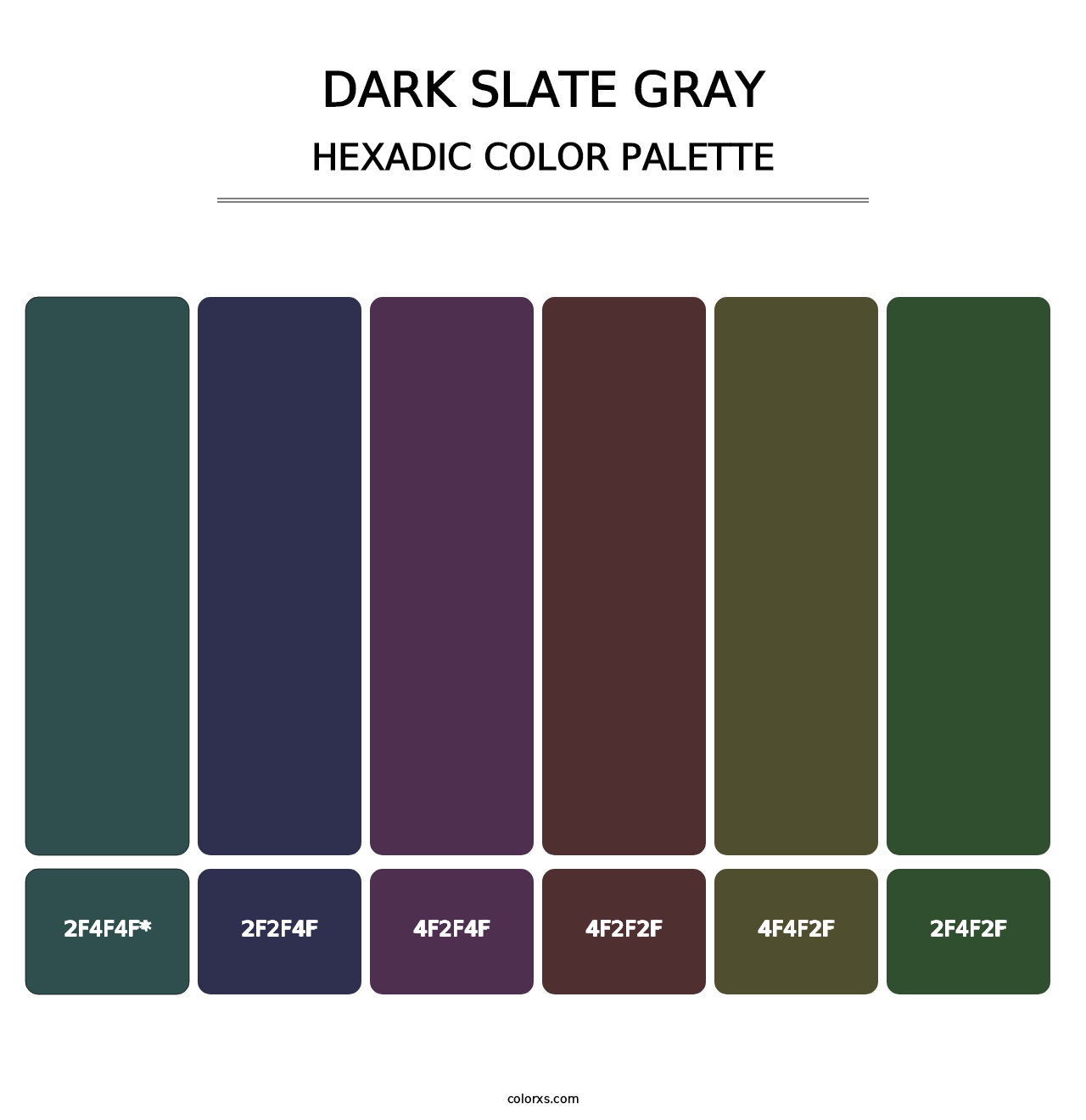 Dark Slate Gray - Hexadic Color Palette