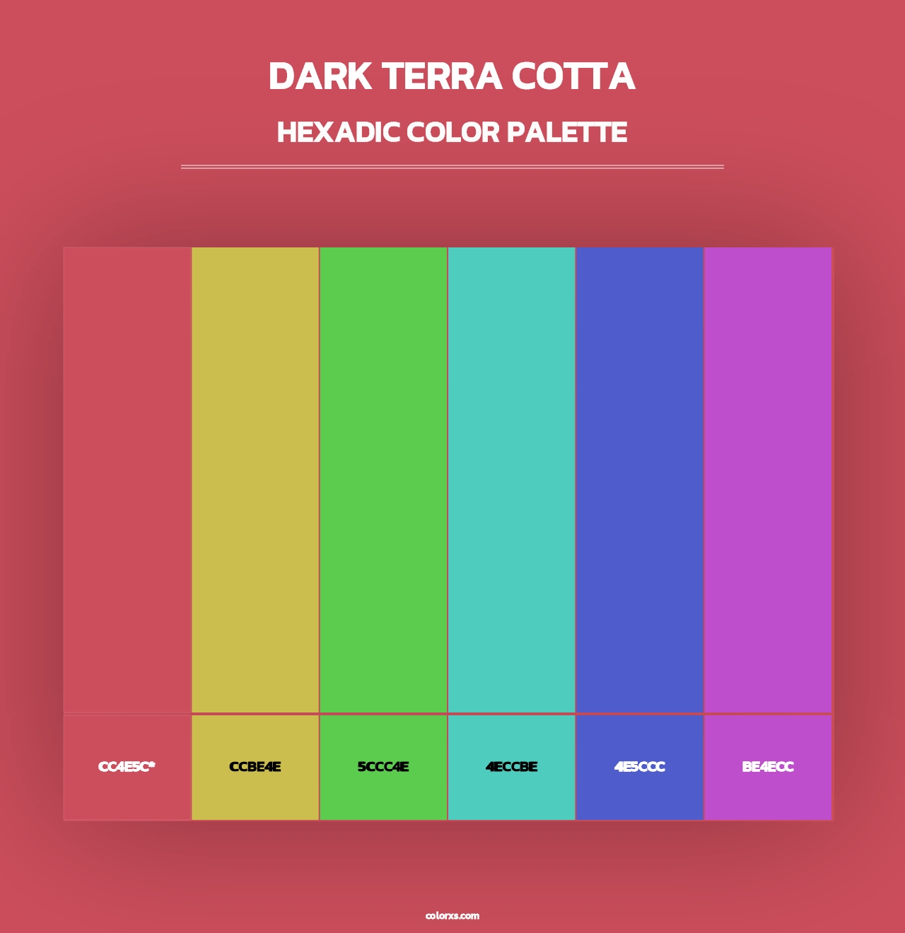 Dark Terra Cotta - Hexadic Color Palette