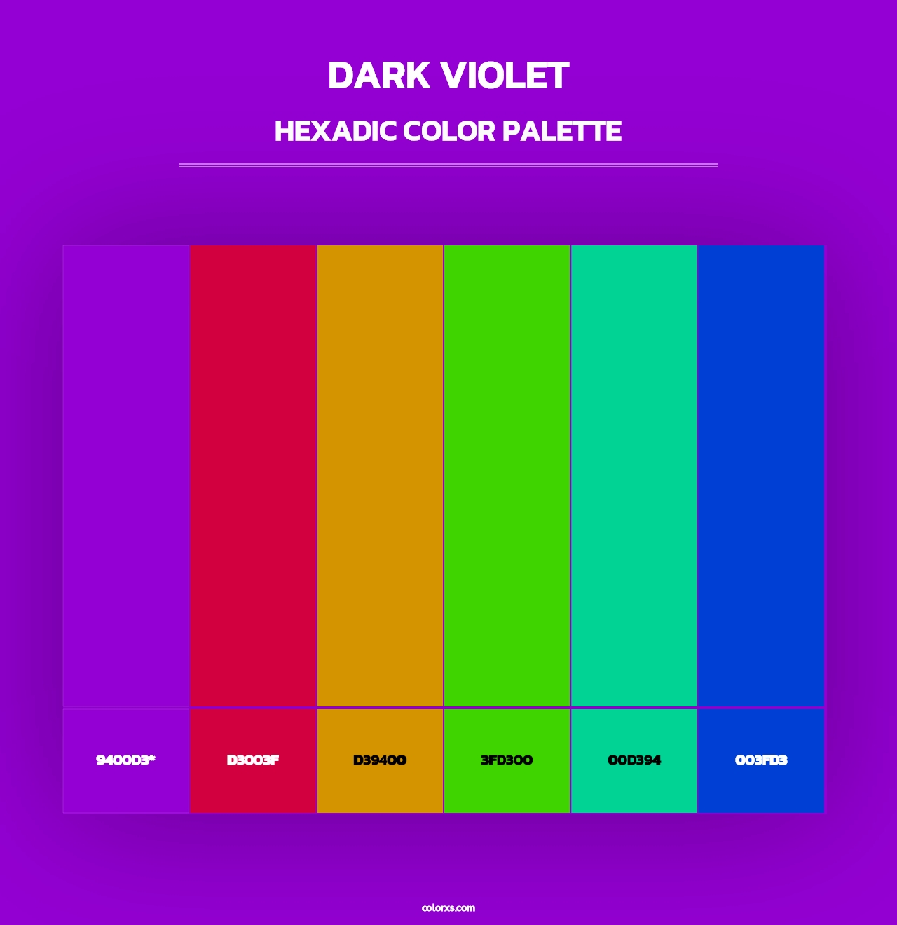 Dark Violet - Hexadic Color Palette