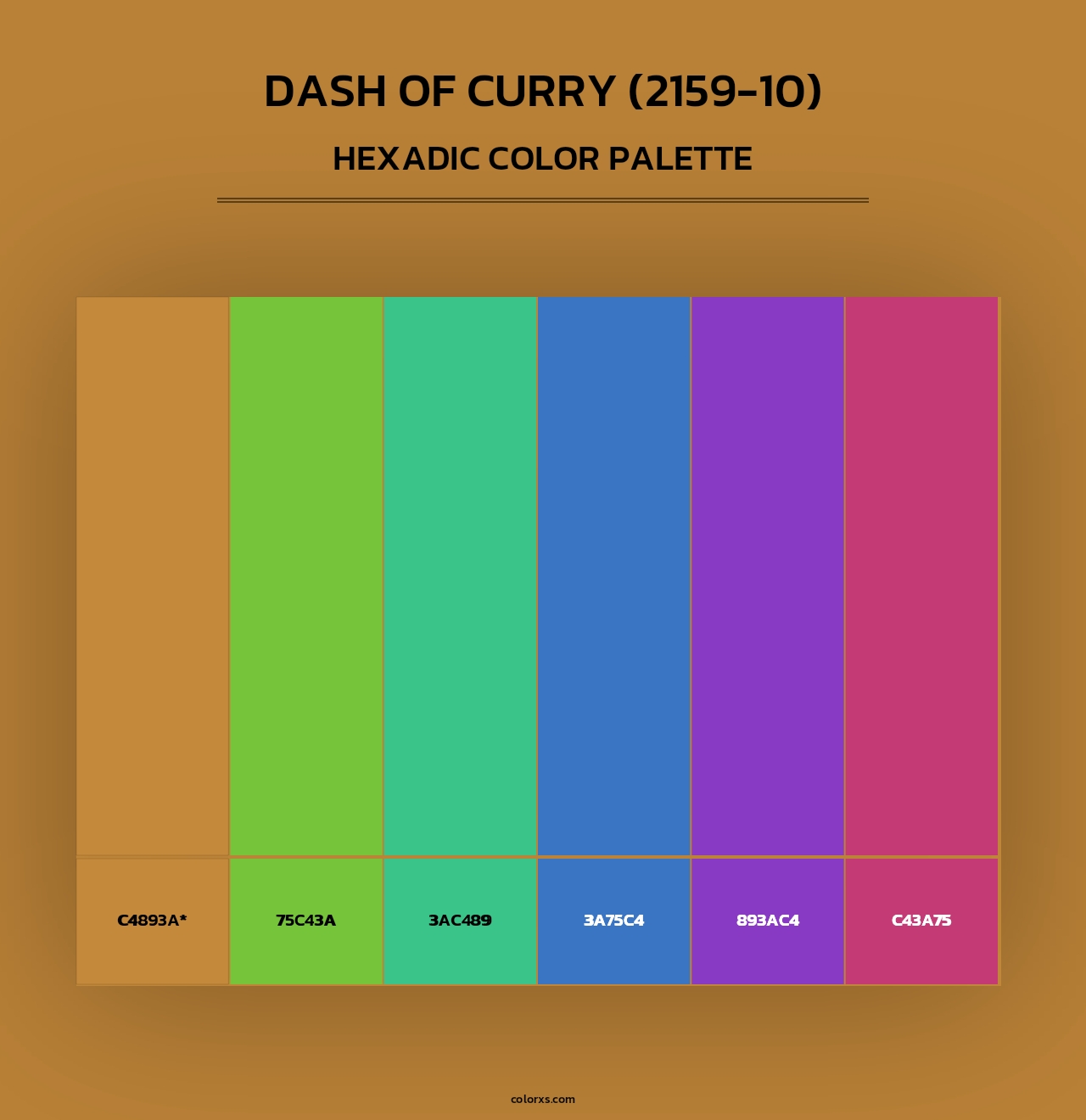 Dash of Curry (2159-10) - Hexadic Color Palette