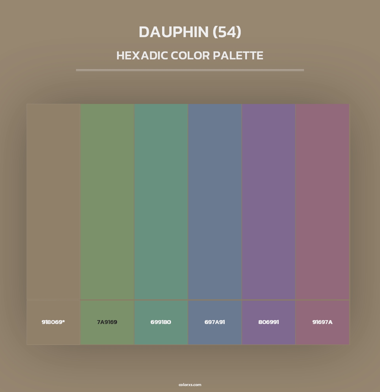 Dauphin (54) - Hexadic Color Palette