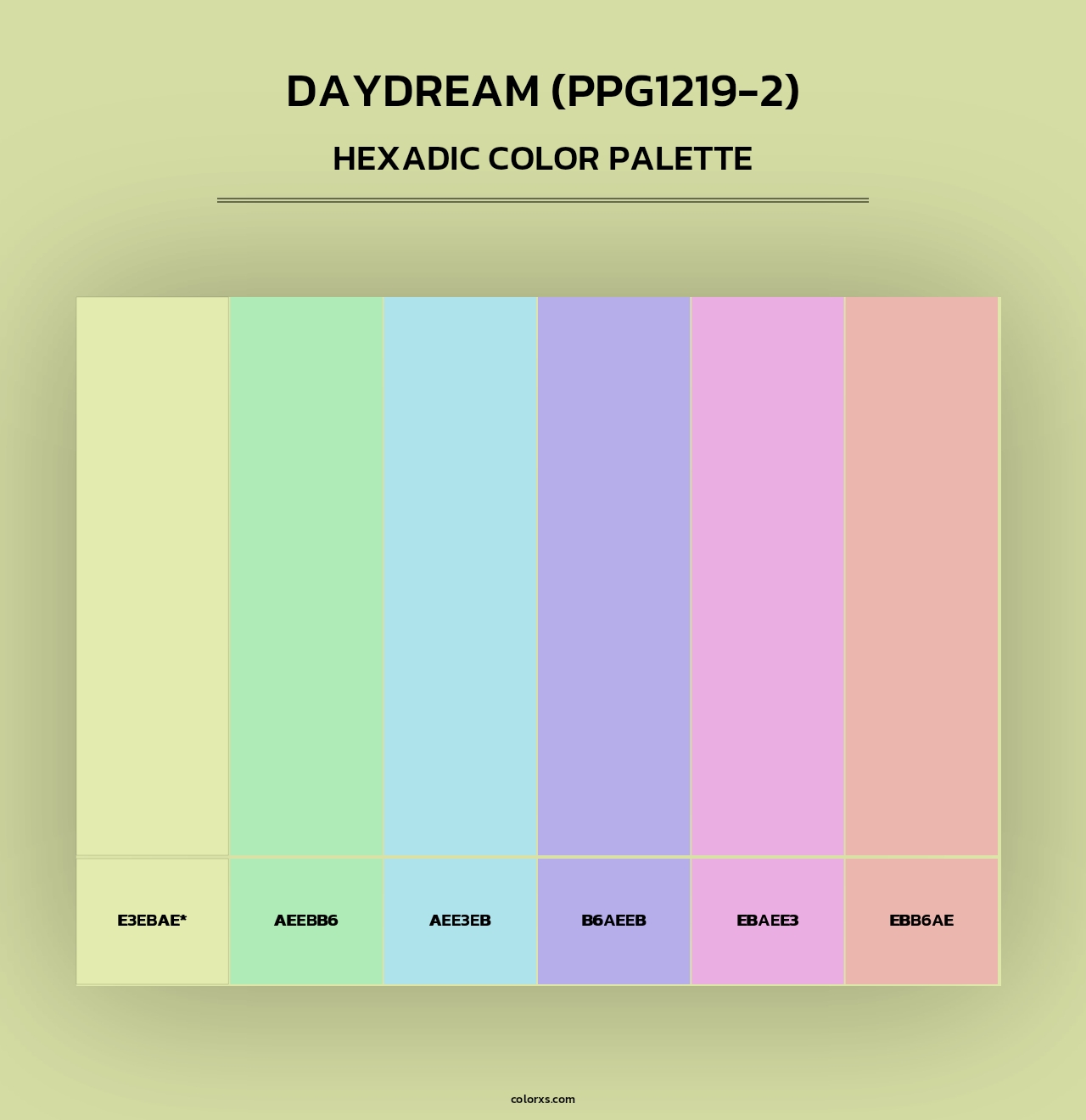 Daydream (PPG1219-2) - Hexadic Color Palette