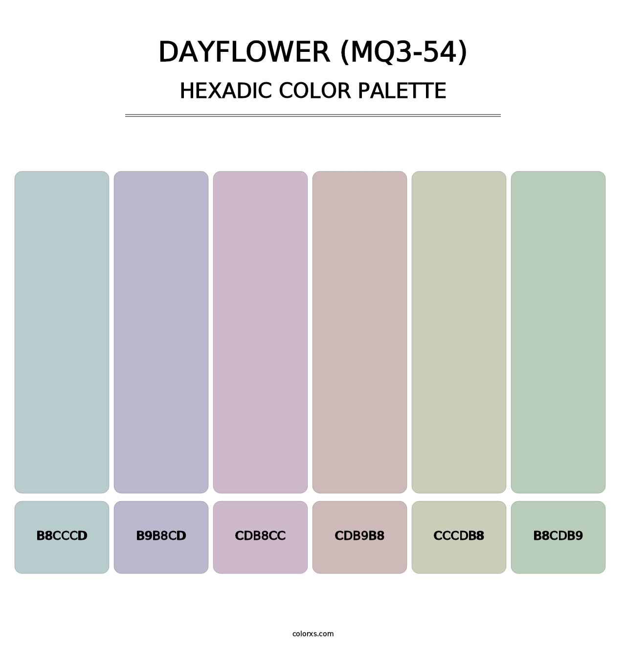 Dayflower (MQ3-54) - Hexadic Color Palette