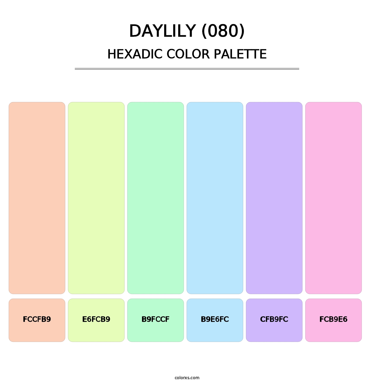 Daylily (080) - Hexadic Color Palette
