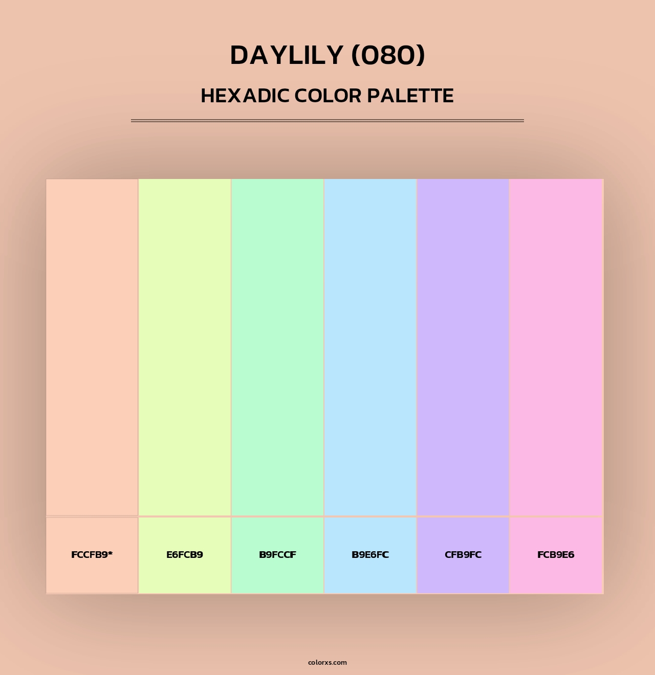 Daylily (080) - Hexadic Color Palette