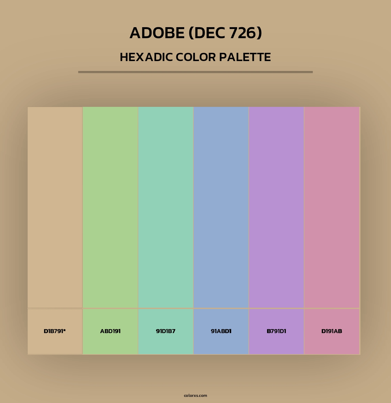 Adobe (DEC 726) - Hexadic Color Palette
