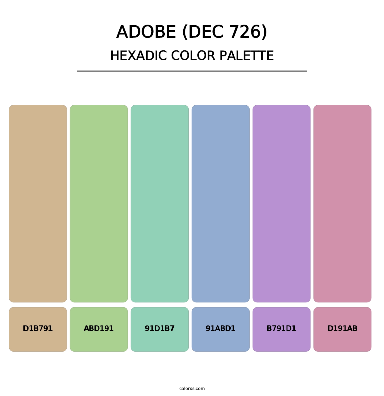 Adobe (DEC 726) - Hexadic Color Palette