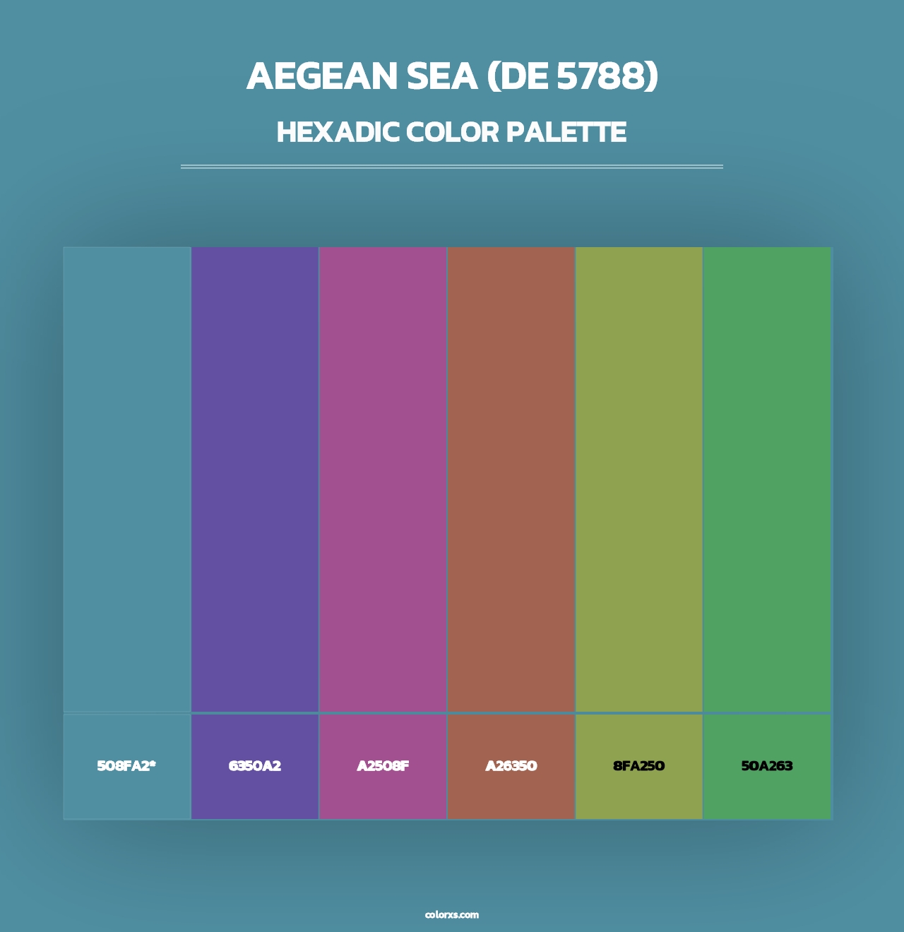 Aegean Sea (DE 5788) - Hexadic Color Palette
