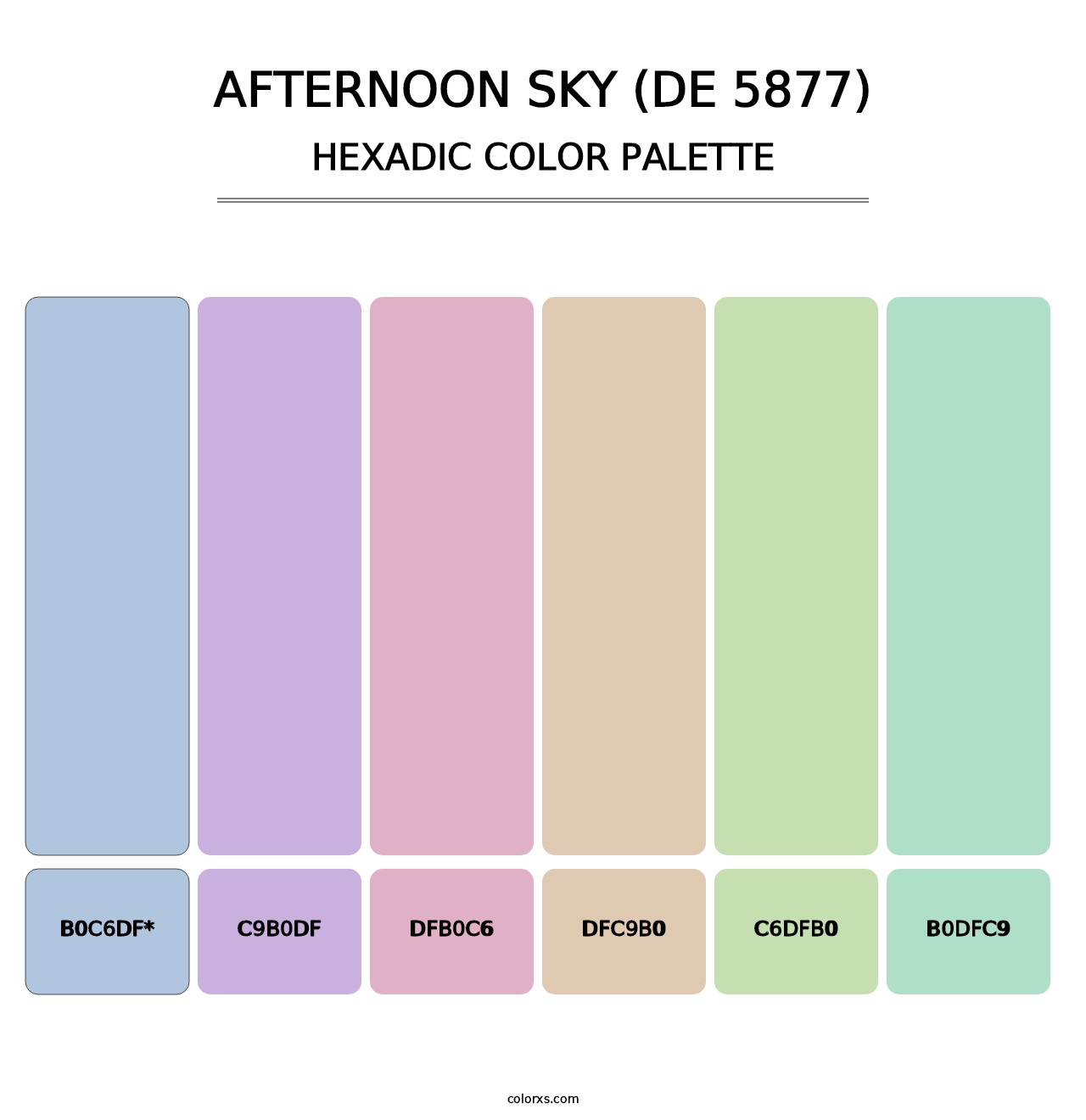 Afternoon Sky (DE 5877) - Hexadic Color Palette