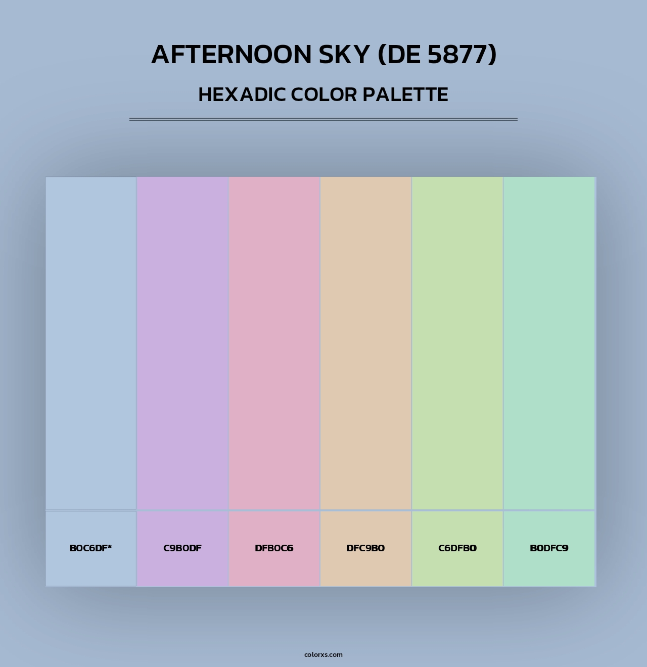 Afternoon Sky (DE 5877) - Hexadic Color Palette