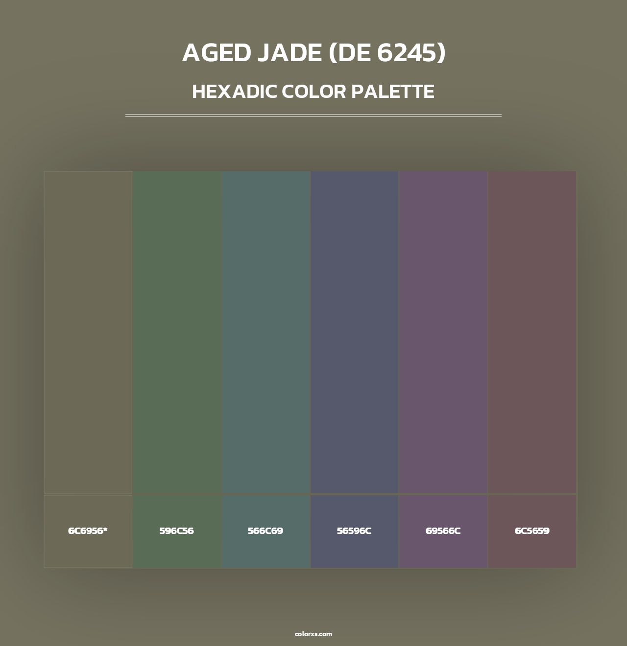 Aged Jade (DE 6245) - Hexadic Color Palette