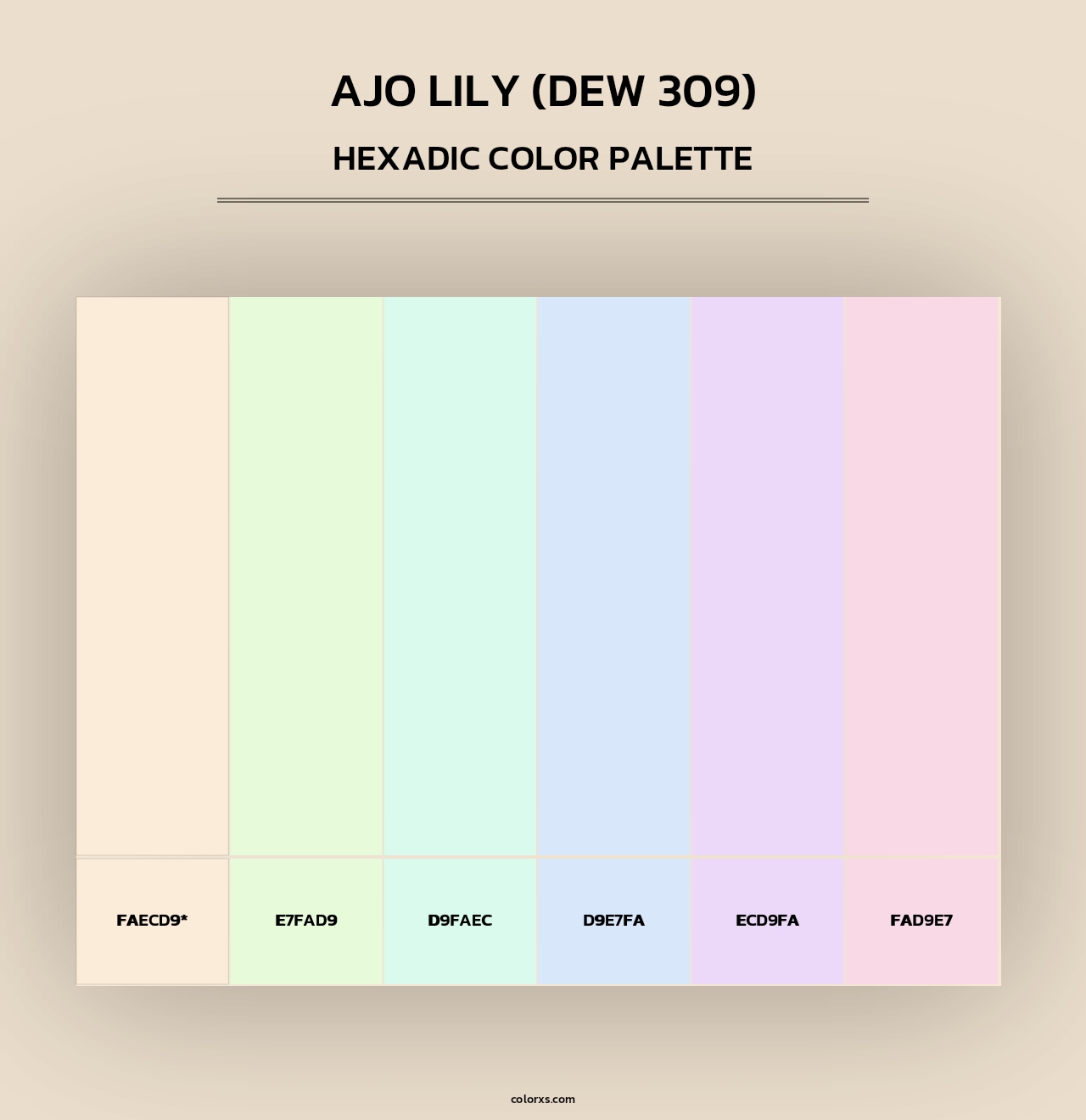 Ajo Lily (DEW 309) - Hexadic Color Palette