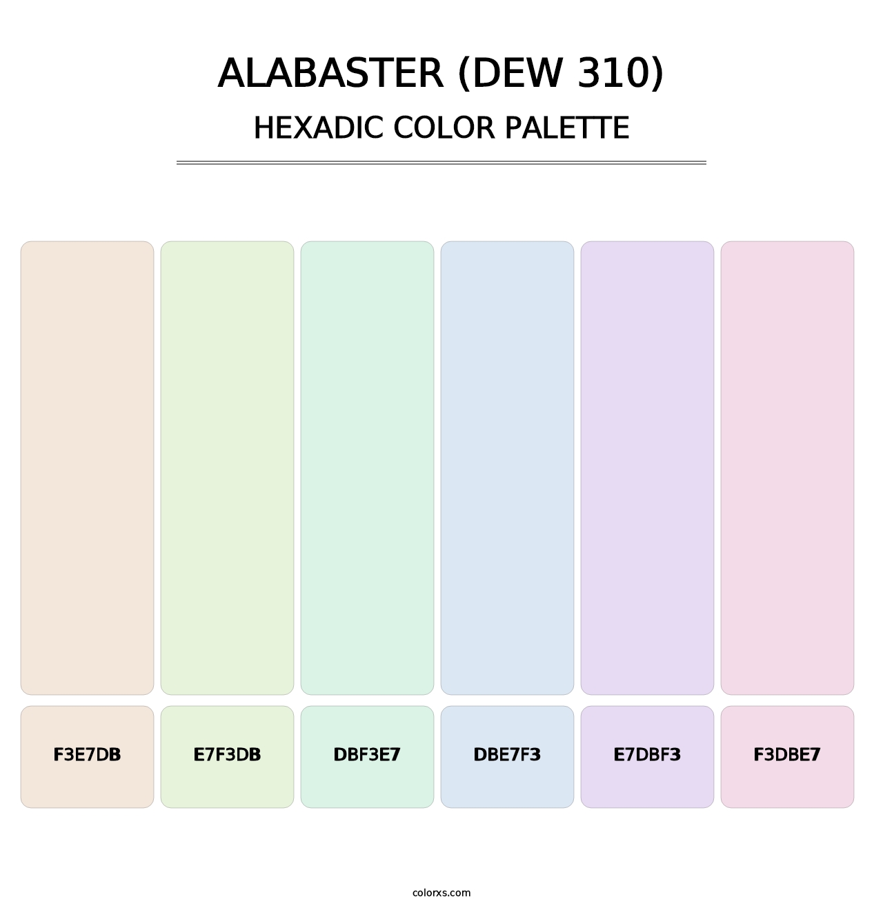 Alabaster (DEW 310) - Hexadic Color Palette