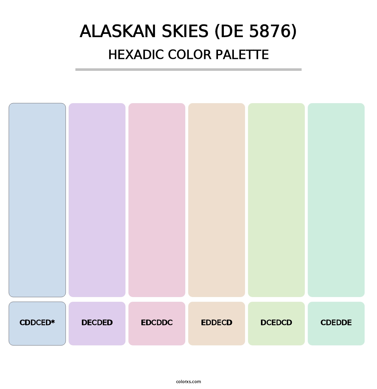 Alaskan Skies (DE 5876) - Hexadic Color Palette