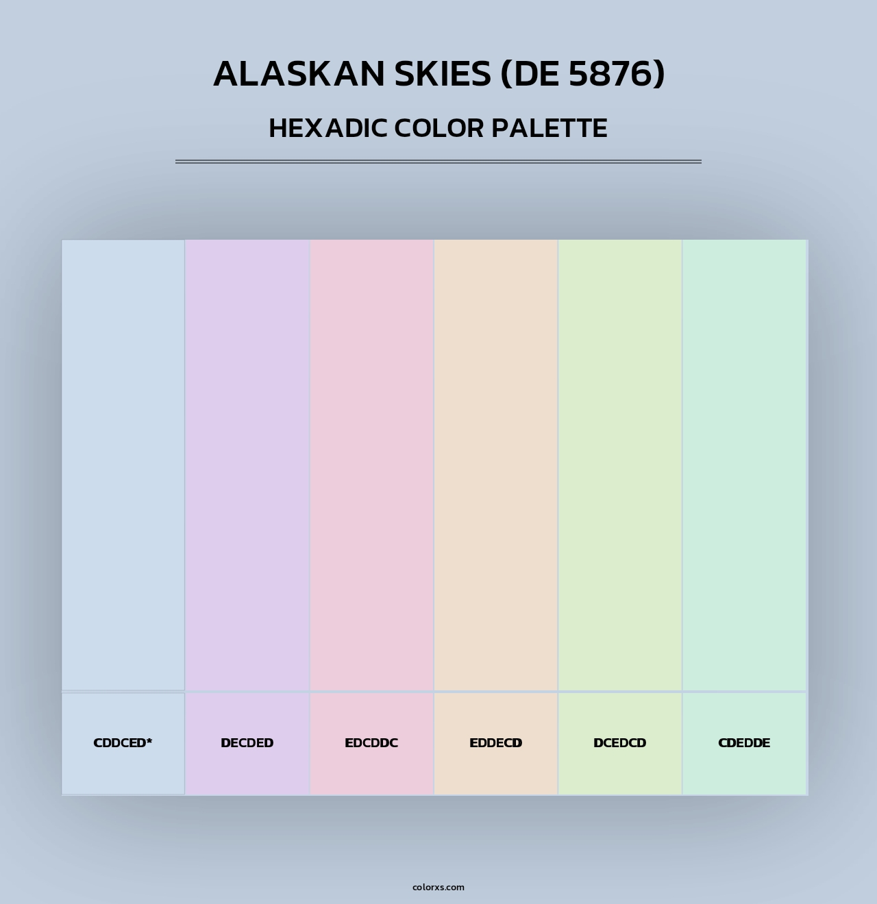 Alaskan Skies (DE 5876) - Hexadic Color Palette