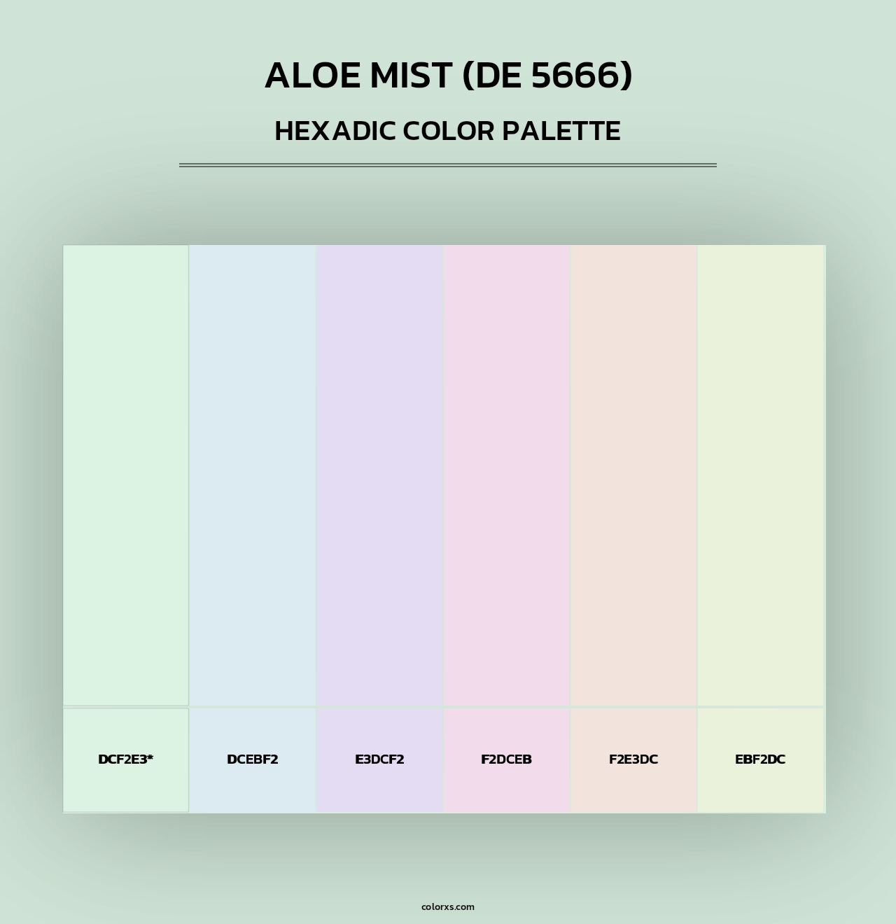 Aloe Mist (DE 5666) - Hexadic Color Palette