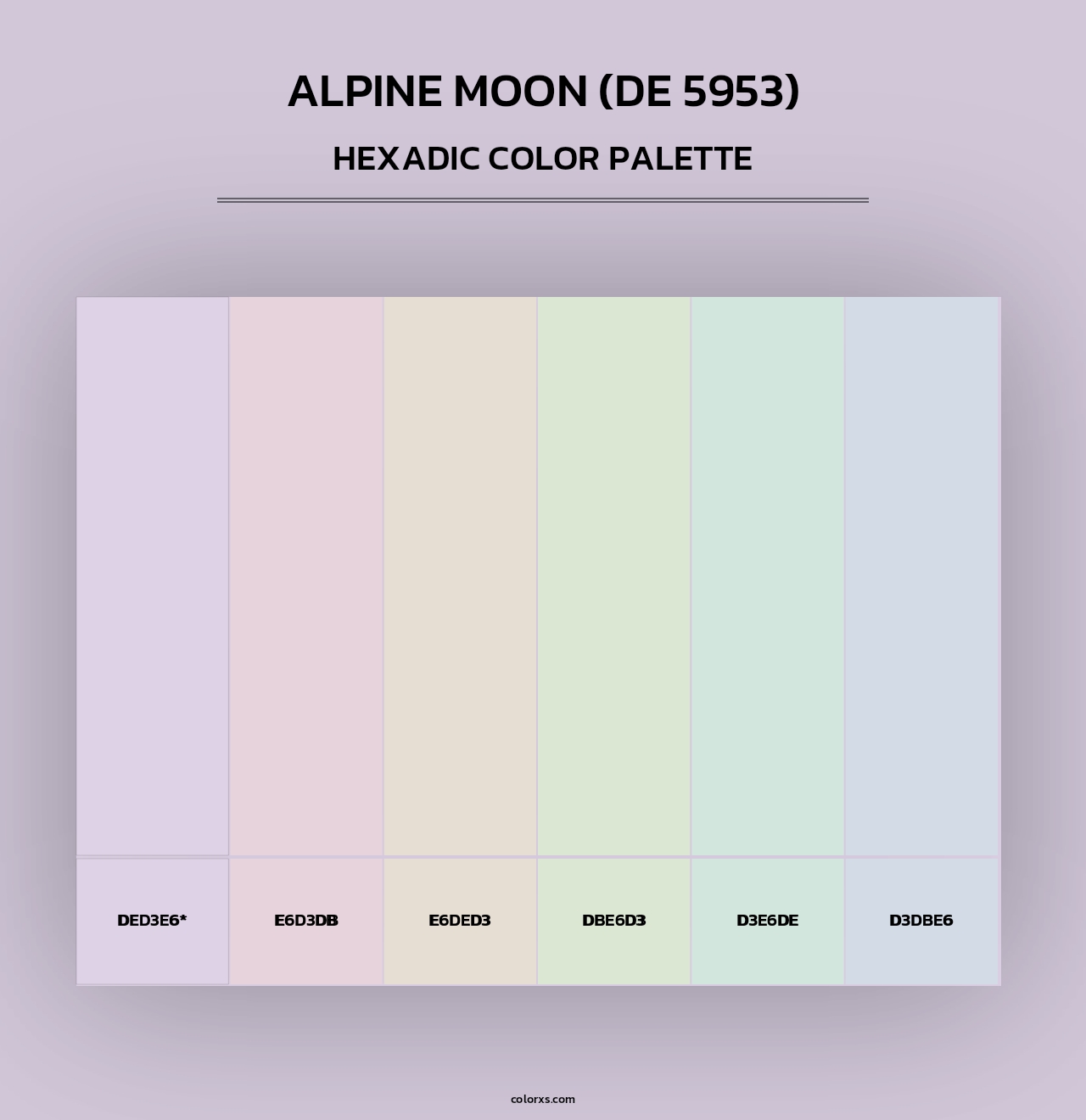Alpine Moon (DE 5953) - Hexadic Color Palette