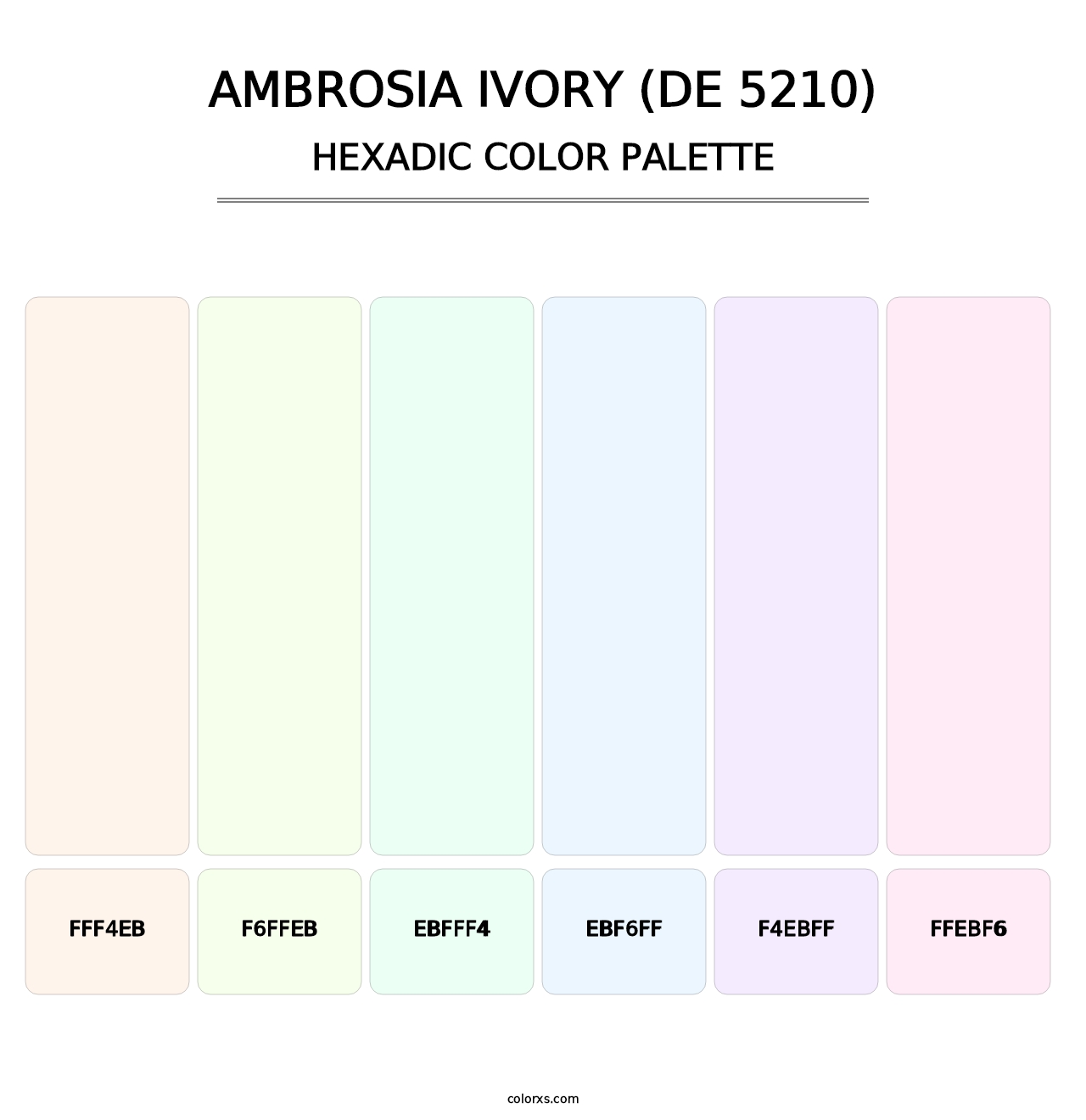 Ambrosia Ivory (DE 5210) - Hexadic Color Palette