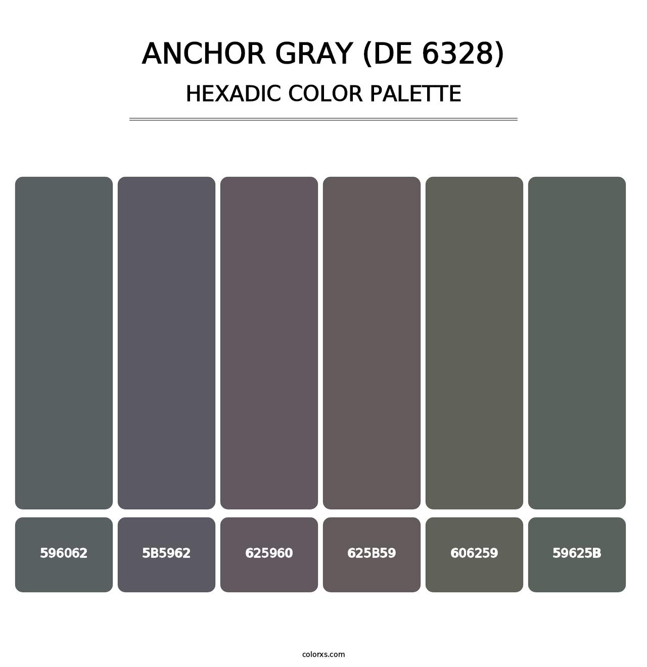 Anchor Gray (DE 6328) - Hexadic Color Palette