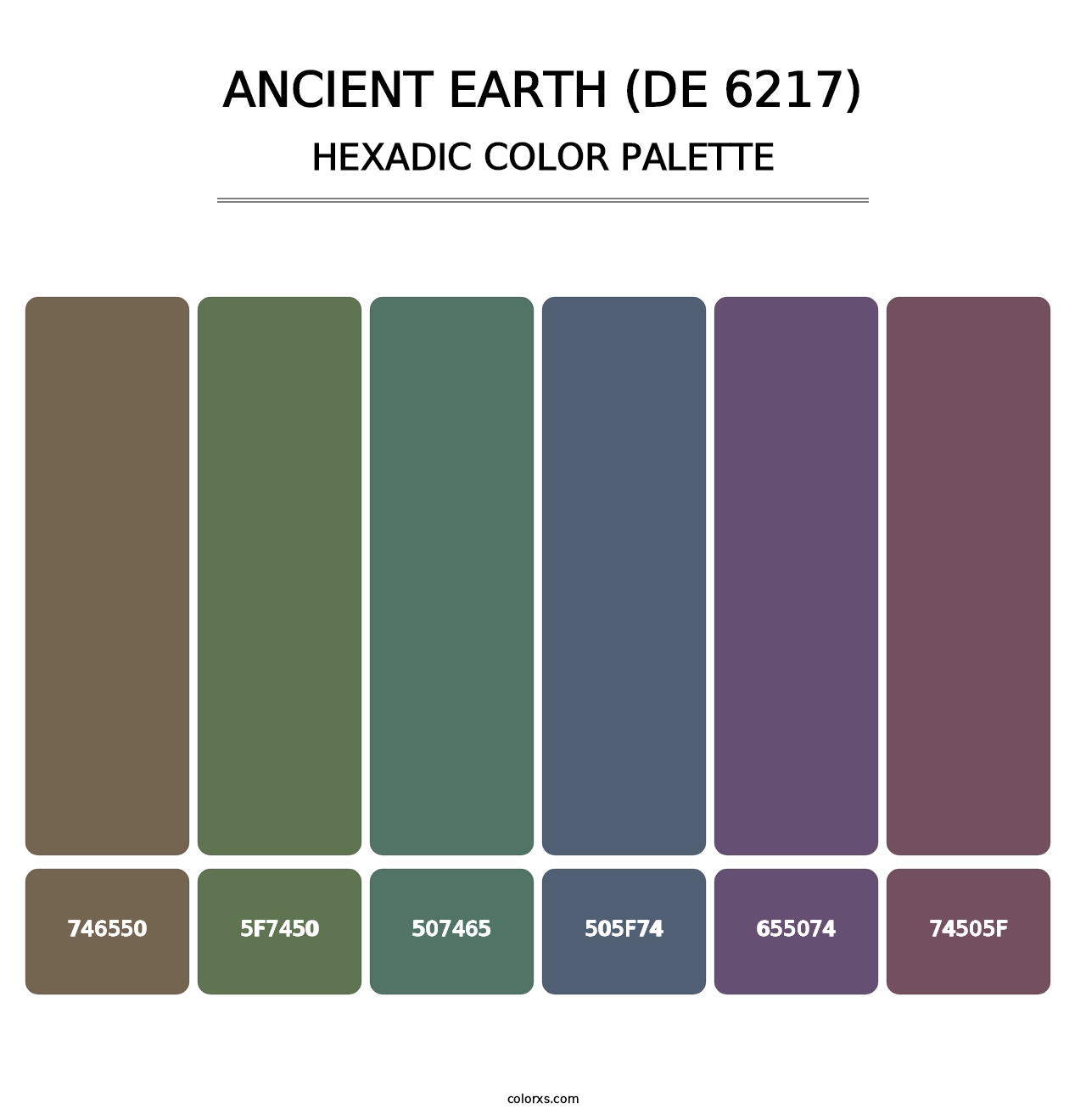Ancient Earth (DE 6217) - Hexadic Color Palette
