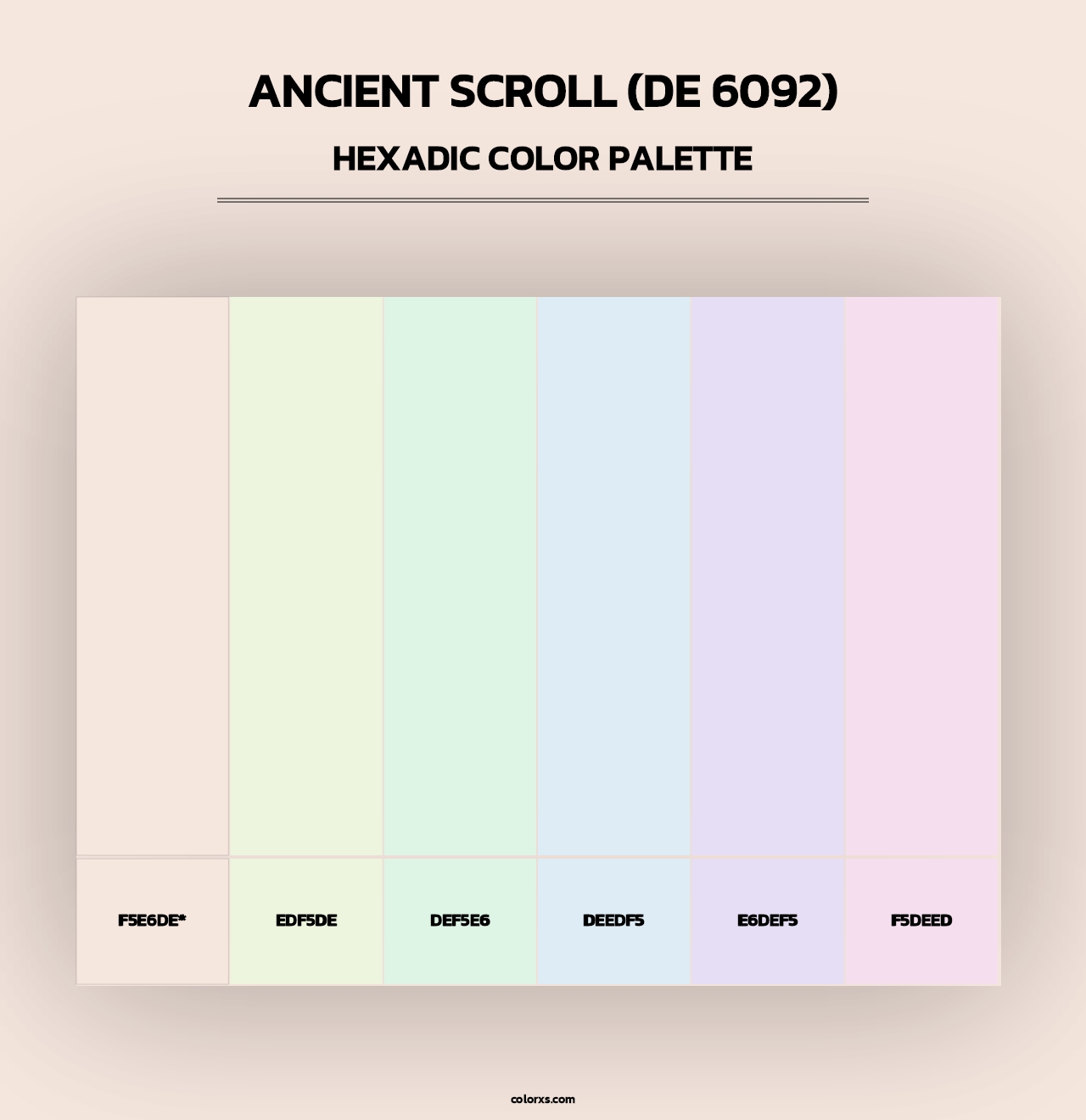Ancient Scroll (DE 6092) - Hexadic Color Palette